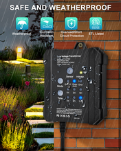 Load image into Gallery viewer, 65W Outdoor Low Voltage Transformer with Timer and Photocell Sensor - SMY Lighting
